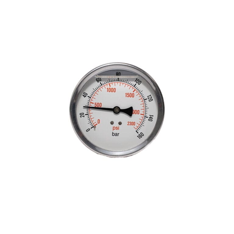 Nedves nyomásmérő fi 63 G1/4'' hátul 0-160 Bar