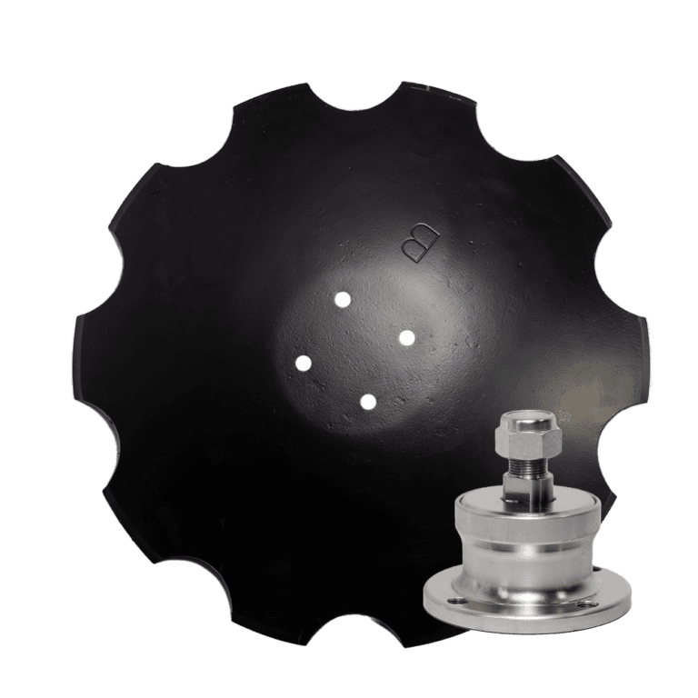Toothed disc 560 mm x 6 mm, 4 holes, Z-10, carbon steel + Maintenance-free hub BAA-0004