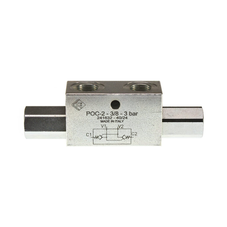 Zawór, zamek hydrauliczny zwrotny bliźniaczy VBPDE 3/8 cala